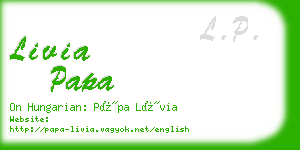 livia papa business card